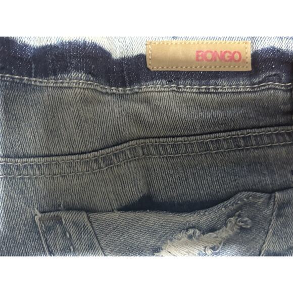 Vtg BONGO Shorts Womens 9 Blue Denim Distressed Lace Accent - Picture 6 of 8